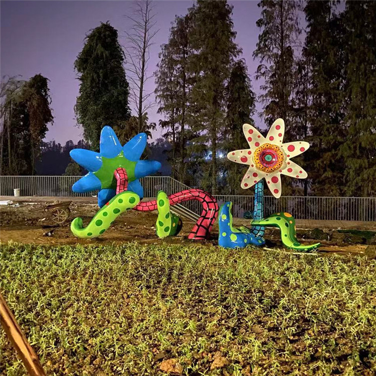 佛山市里水公園景觀小品花朵雕塑