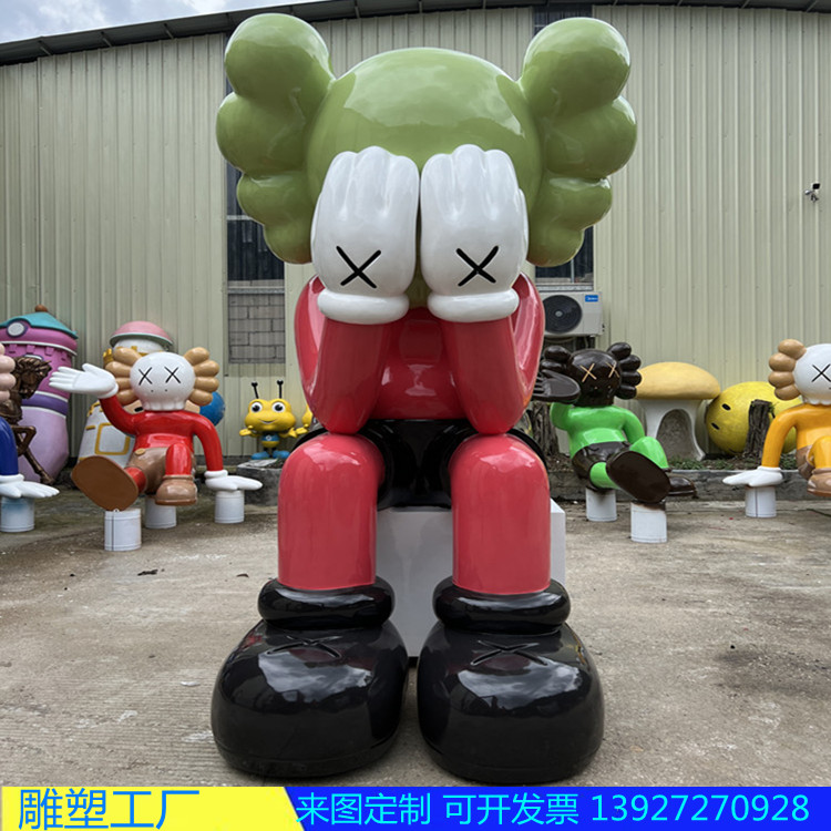 大型玻璃鋼雕塑 卡通動(dòng)漫熊雕像造型