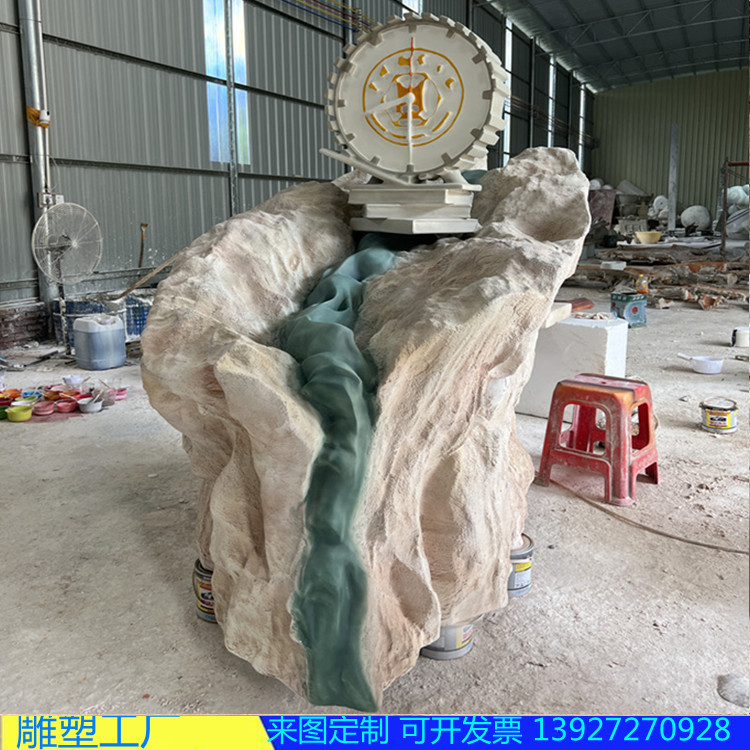玻璃鋼石頭雕塑 輪子模型